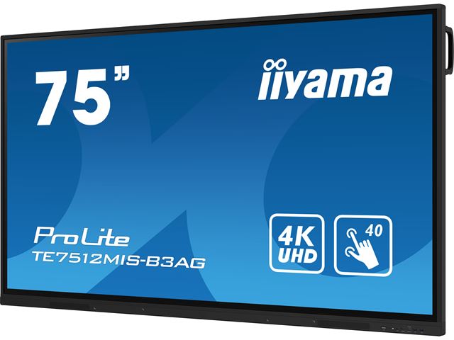 iiyama ProLite TE7512MIS-B3AG 75’’ Interactive 4K UHD Touchscreen,  iiWare 10 with Android 11, Wifi, Eshare app image 3
