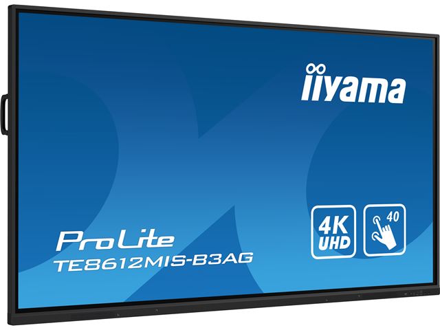 iiyama ProLite TE8612MIS-B3AG 86", 4k UHD, Infrared 40pt touch, PC slot, 24/7, VA, Anti-glare coating, WiFi, HDMI, USB-C, Android 11 OS image 2
