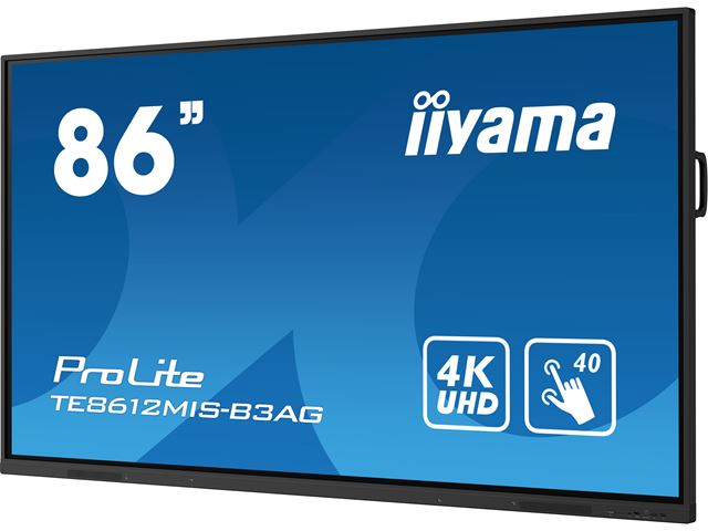 iiyama ProLite TE8612MIS-B3AG 86", 4k UHD, Infrared 40pt touch, PC slot, 24/7, VA, Anti-glare coating, WiFi, HDMI, USB-C, Android 11 OS image 3