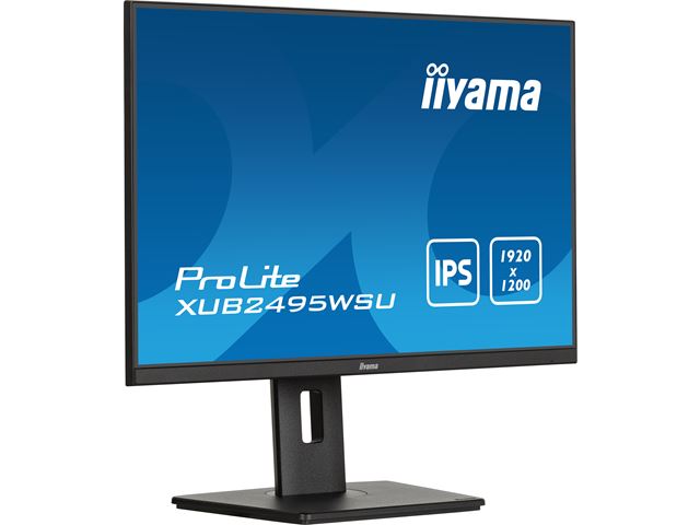 iiyama Prolite monitor XUB2495WSU-B7 24" IPS, 1920 x 1200, Black, DP, HDMI, USB Hub, Height Adjustable, 16:10 image 3
