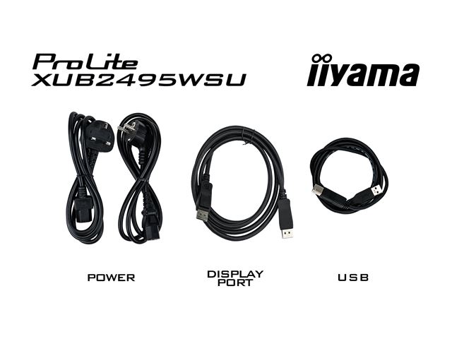 iiyama Prolite monitor XUB2495WSU-B7 24" IPS, 1920 x 1200, Black, DP, HDMI, USB Hub, Height Adjustable, 16:10 image 13