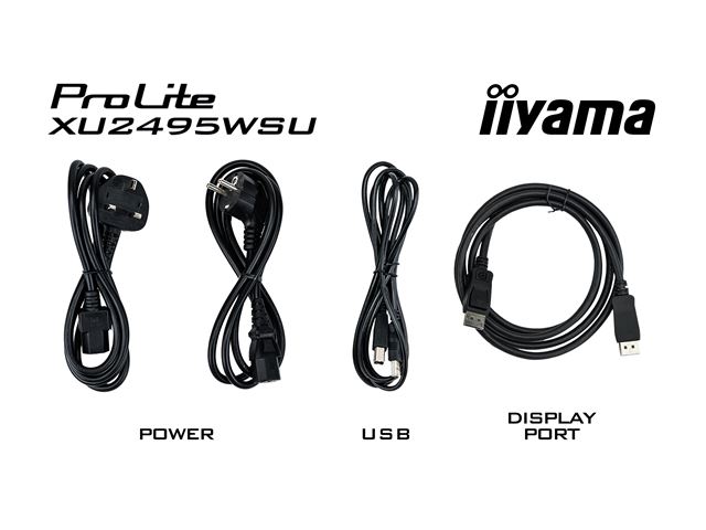 iiyama Prolite monitor XU2495WSU-B7 24" IPS, 1920 x 1200, Black, 75hz, DP, HDMI, USB Hub, 100% sRGB, 16:10, CAD recommended image 13