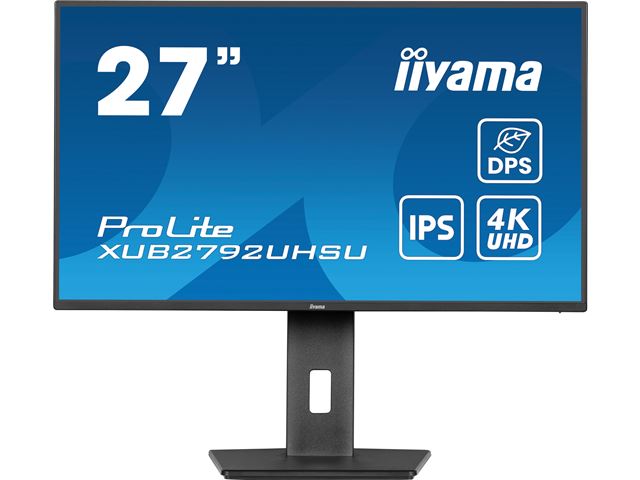 iiyama ProLite monitor XUB2792UHSU-B6 27", IPS, 4k, Height Adjustable and Pivot function, HDMI, DisplayPort, USB Hub, USB-C, Dynamic Power Saving (DPS)  image 0