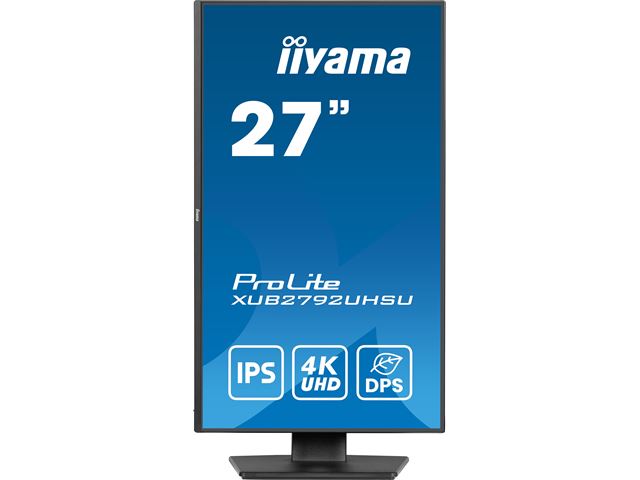 iiyama ProLite monitor XUB2792UHSU-B6 27", IPS, 4k, Height Adjustable and Pivot function, HDMI, DisplayPort, USB Hub, USB-C, Dynamic Power Saving (DPS)  image 1