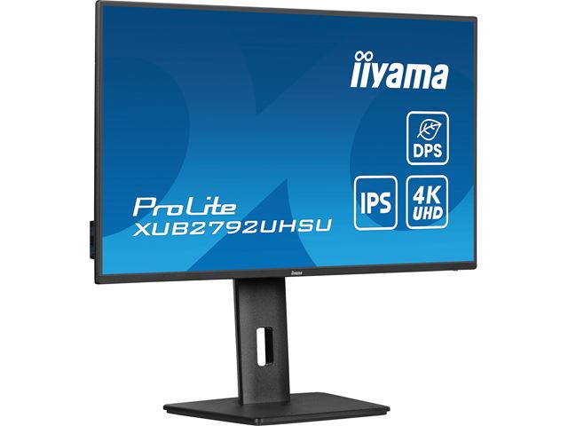 iiyama ProLite monitor XUB2792UHSU-B6 27", IPS, 4k, Height Adjustable and Pivot function, HDMI, DisplayPort, USB Hub, USB-C, Dynamic Power Saving (DPS)  image 3