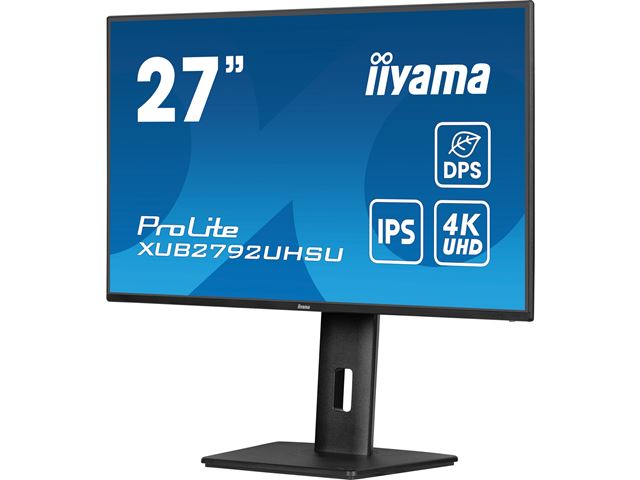 iiyama ProLite monitor XUB2792UHSU-B6 27", IPS, 4k, Height Adjustable and Pivot function, HDMI, DisplayPort, USB Hub, USB-C, Dynamic Power Saving (DPS)  image 4