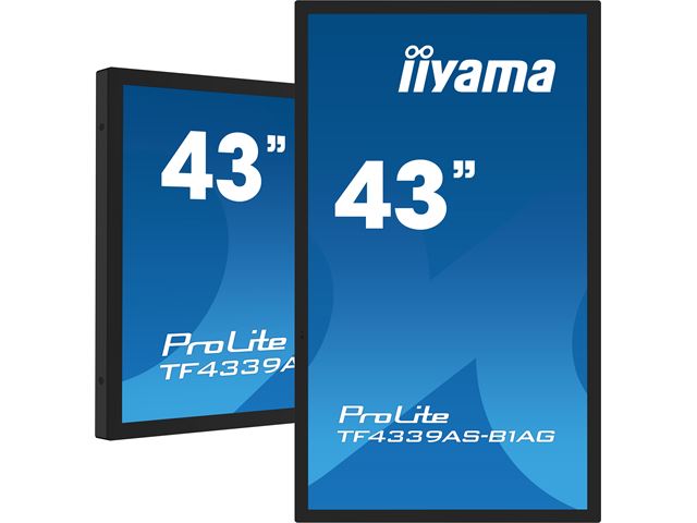 iiyama Prolite monitor TF4339AS-B1AG 43" Black, IPS, Anti Glare, Full HD, Bonded Projective Capacitive 40pt Touch, 24/7, Landscape/Portrait/Face-up, Android 11 OS, iiSignage² image 3