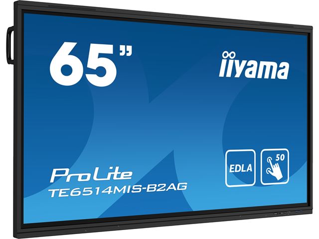 iiyama ProLite monitor TE6514MIS-B2AG 65", Google EDLA Certified, 4k UHD, Infrared 50pt touch, Anti-glare coating, VA, HDMI, features Note, Browser & Cloud Drive, iiWare 12E image 1
