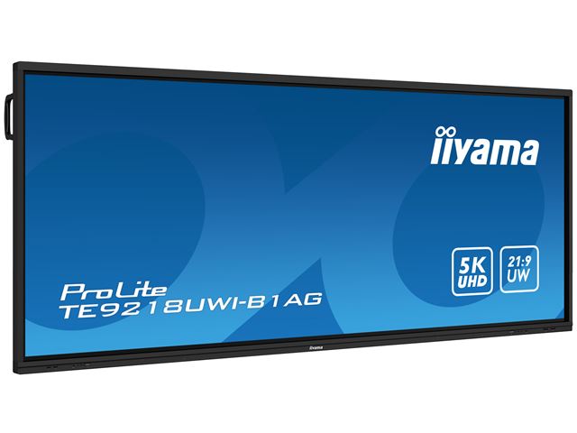 iiyama ProLite monitor TE9218UWI-B1AG 92", 5k UHD, Infrared 40pt touch, Anti-glare coating, VA, HDMI, USB-C, 21:9 panoramic view, 8-array mic, Android 13 OS image 2