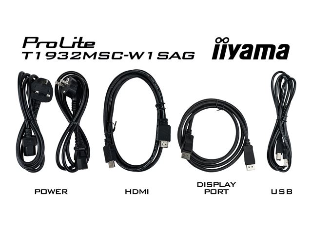 iiyama ProLite monitor T1932MSC-W1SAG, 19", White, Edge to edge, Scratch resistive, Projective Capacitive 10pt touch, HDMI, DisplayPort, Water and dust protection, IP54 image 18