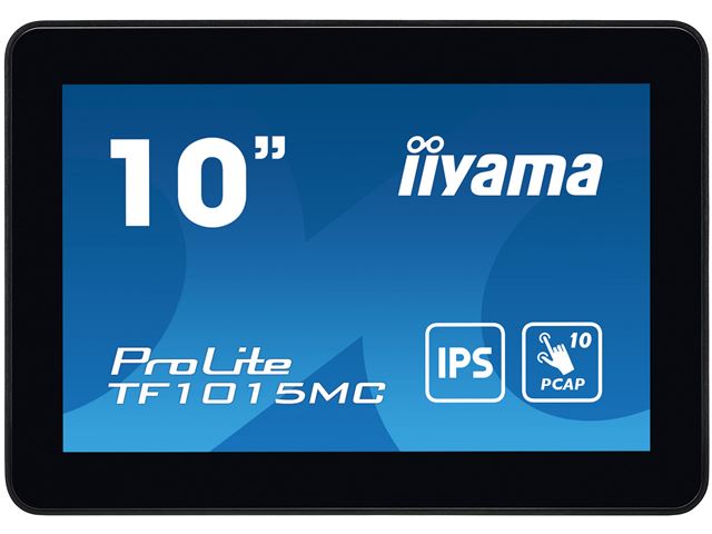 iiyama ProLite monitor TF1015MC-B3 10.1", IPS, Open Frame, Projective Capacitive, 10pt touch screen, VGA/HDMI/DisplayPort, foam seal finish image 0