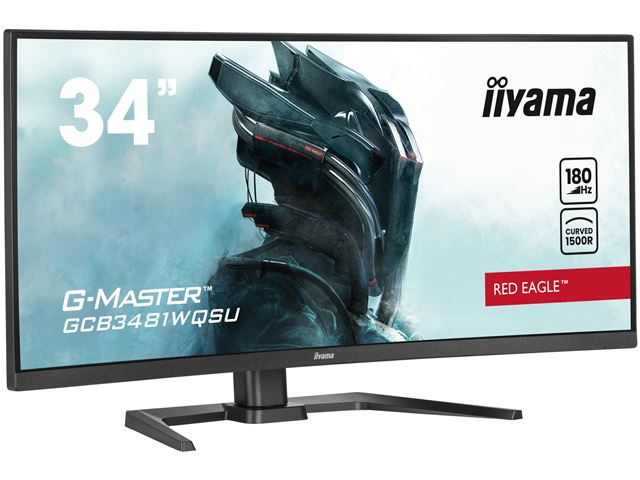 iiyama G-Master Red Eagle curved gaming monitor GCB3481WQSU-B1 34" Black, VA, 3440 x 1440, 0.3ms, 180hz, FreeSync, HDMI, Display Port, Height Adjustable image 11