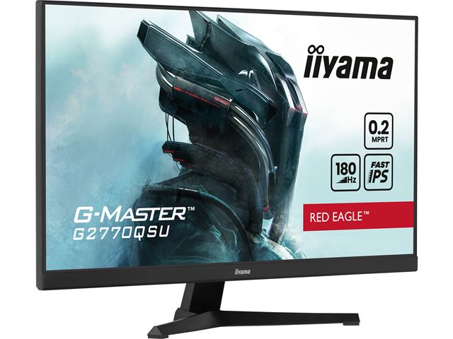 iiyama G-Master Red Eagle gaming monitor G2770QSU-B6 27" Black, Ultra Slim Bezel, IPS, 180Hz, 0.2ms, FreeSync, HDMI, Display Port, USB Hub image 2