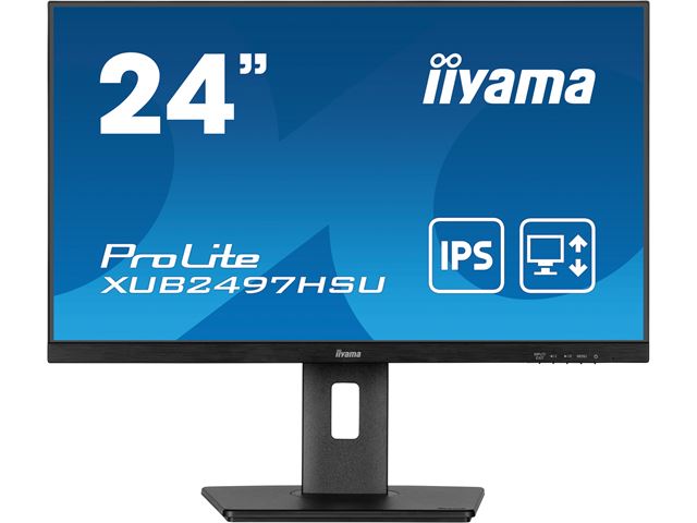 iiyama ProLite monitor XUB2497HSU-B2 24" IPS, Full HD, Ultra Slim Bezel, HDMI, Display Port, 100 hz, Height Adjustable.  image 0