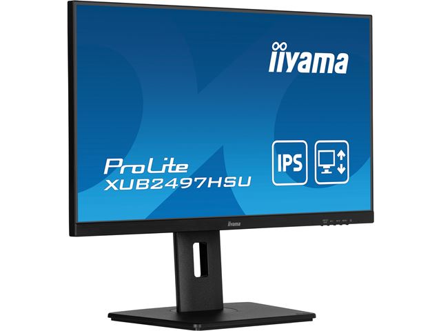 iiyama ProLite monitor XUB2497HSU-B2 24" IPS, Full HD, Ultra Slim Bezel, HDMI, Display Port, 100 hz, Height Adjustable.  image 3