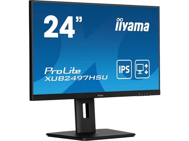 iiyama ProLite monitor XUB2497HSU-B2 24" IPS, Full HD, Ultra Slim Bezel, HDMI, Display Port, 100 hz, Height Adjustable.  image 4