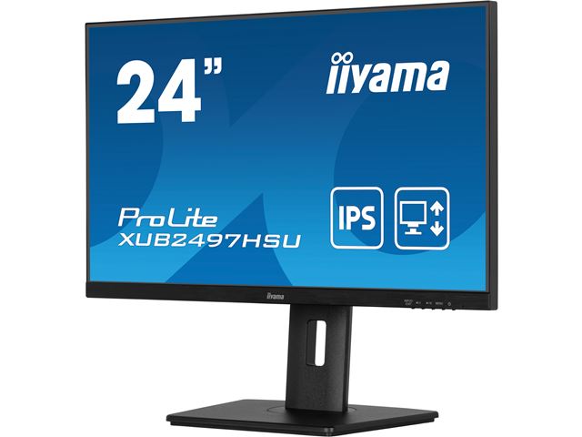 iiyama ProLite monitor XUB2497HSU-B2 24" IPS, Full HD, Ultra Slim Bezel, HDMI, Display Port, 100 hz, Height Adjustable.  image 5