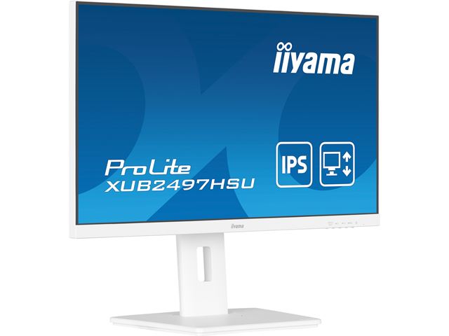 iiyama ProLite monitor XUB2497HSU-W2 24" IPS, Full HD, White, Ultra Slim Bezel, HDMI, Display Port, 100 hz, Height Adjustable.  image 3