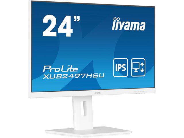 iiyama ProLite monitor XUB2497HSU-W2 24" IPS, Full HD, White, Ultra Slim Bezel, HDMI, Display Port, 100 hz, Height Adjustable.  image 4
