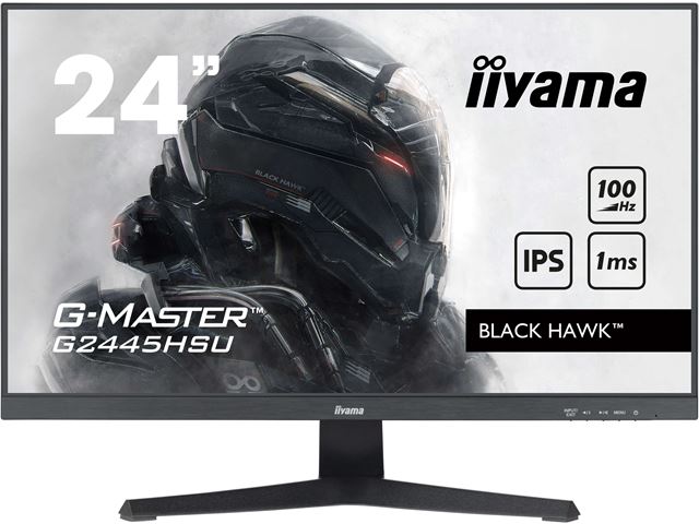 iiyama G-Master Black Hawk gaming monitor G2445HSU-B2 24" Black, IPS, 100Hz, 1ms, FreeSync, HDMI, Display Port, USB Hub image 0