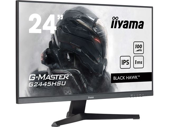 iiyama G-Master Black Hawk gaming monitor G2445HSU-B2 24" Black, IPS, 100Hz, 1ms, FreeSync, HDMI, Display Port, USB Hub image 1