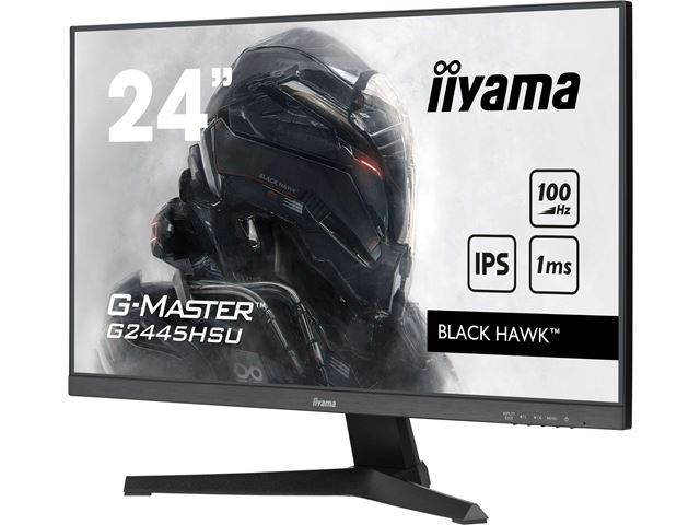 iiyama G-Master Black Hawk gaming monitor G2445HSU-B2 24" Black, IPS, 100Hz, 1ms, FreeSync, HDMI, Display Port, USB Hub image 4