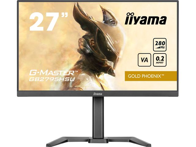 iiyama G-Master Gold Phoenix gaming monitor GB2795HSU-B1 27" Black, Ultra Slim Bezel, VA, 280Hz, 0.2ms, FreeSync, HDMI, Display Port, USB Hub image 0