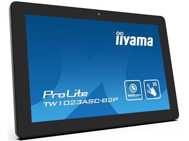 iiyama ProLite TW1023ASC-B2P, 10.1” PCAP 10pt touch screen with Android and Power over Ethernet Technology, Webcam/Mic image 2