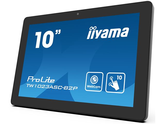 iiyama ProLite TW1023ASC-B2P, 10.1” PCAP 10pt touch screen with Android and Power over Ethernet Technology, Webcam/Mic image 3