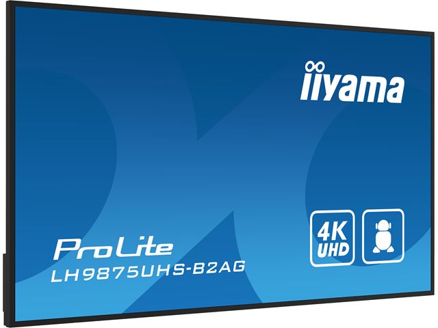 iiyama ProLite LH9875UHS-B2AG 98", 24/7, 4K, IPS, HDMI, landscape/portrait, Wifi, Android OS, FailOver and Intel® SDM slot, Anti-Glare, iiSignage²  image 5