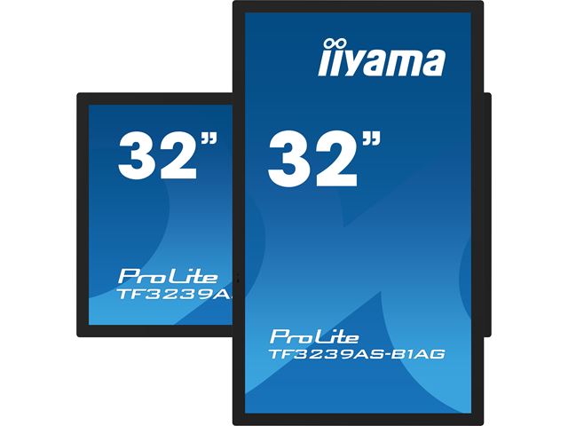 iiyama Prolite monitor TF3239AS-B1AG 32" Black, IPS, Anti Glare, Android OS, Projective Capacitive 40pt Touch, 24/7,  iiSignage² CMS, Landscape/Portrait/Face-up, Open Frame.  image 3