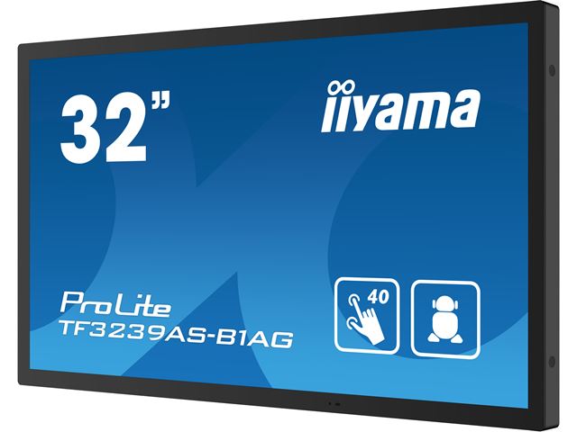iiyama Prolite monitor TF3239AS-B1AG 32" Black, IPS, Anti Glare, Android OS, Projective Capacitive 40pt Touch, 24/7,  iiSignage² CMS, Landscape/Portrait/Face-up, Open Frame.  image 6