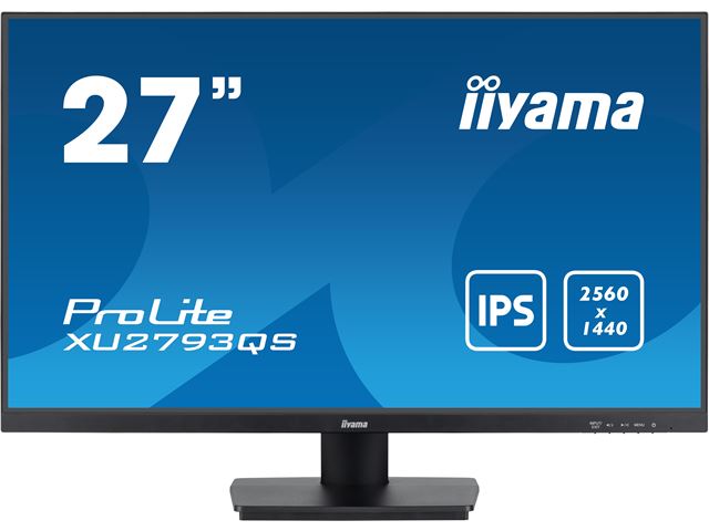 iiyama ProLite XU2793QS-B7 monitor, 3-side borderless, IPS, 100 hz, WQHD res, HDMI, DisplayPort, Flicker free and Blue light reducer  image 0