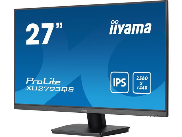 iiyama ProLite XU2793QS-B7 monitor, 3-side borderless, IPS, 100 hz, WQHD res, HDMI, DisplayPort, Flicker free and Blue light reducer  image 3