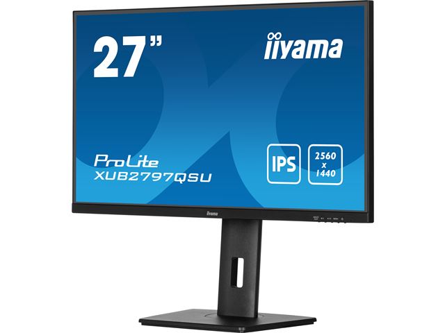 iiyama ProLite monitor XUB2797QSU-B2 27" IPS, WQHD, 100hz refresh rate, Ultra Slim Bezel, HDMI, Display Port, Height Adjustable.  image 5