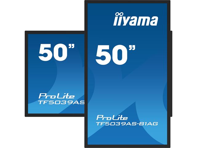 iiyama Prolite monitor TF5039AS-B1AG 50" Black, IPS, Anti Glare, Full HD, Bonded Projective Capacitive 40pt Touch, 24/7, Landscape/Portrait/Face-up, Android 11 OS, iiSignage² image 3