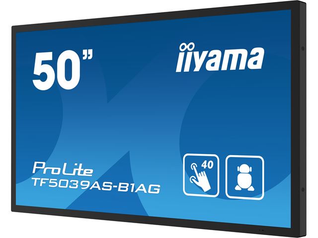 iiyama Prolite monitor TF5039AS-B1AG 50" Black, IPS, Anti Glare, Full HD, Bonded Projective Capacitive 40pt Touch, 24/7, Landscape/Portrait/Face-up, Android 11 OS, iiSignage² image 6