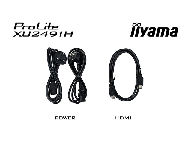 iiyama ProLite monitor XU2491H-B1 24" IPS, Full HD, Black, Ultra Slim Bezel, HDMI, Display Port, no speakers image 10
