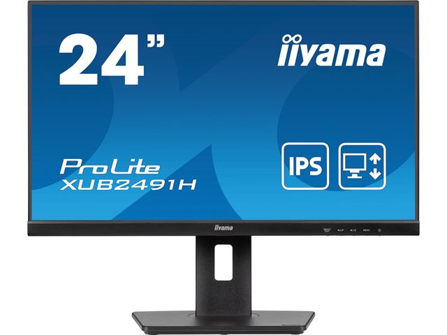 iiyama ProLite monitor XUB2491H-B1 24" IPS, Height Adjustable, Full HD, Black, Ultra Slim Bezel, HDMI, Display Port, no speakers image 0