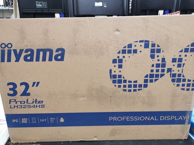 Minor box damage iiyama ProLite LH3254HS-B1AG 32", IPS, Full HD, 24/7 Hours Operation, HDMI, 10w Speakers, Landscape/Portrait, Android OS and FailOver image 0