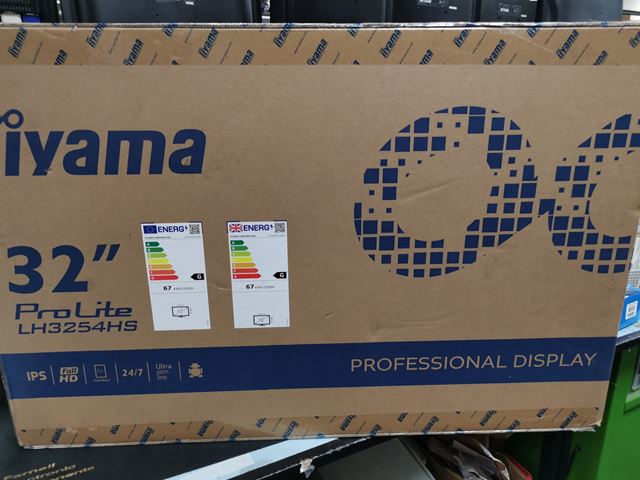 Minor box damage iiyama ProLite LH3254HS-B1AG 32", IPS, Full HD, 24/7 Hours Operation, HDMI, 10w Speakers, Landscape/Portrait, Android OS and FailOver image 1