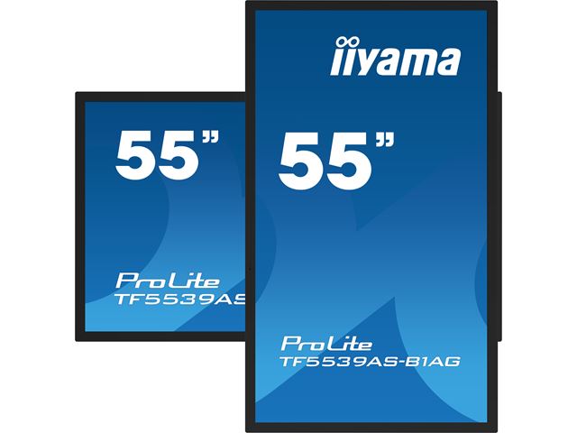 iiyama Prolite monitor TF5539AS-B1AG 55" Black, IPS, Anti Glare, Full HD, Bonded Projective Capacitive 40pt Touch, 24/7, Landscape/Portrait/Face-up, Android 11 OS, iiSignage² image 3
