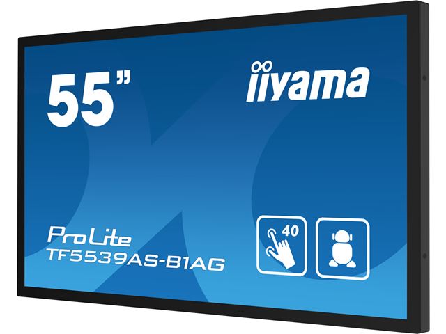 iiyama Prolite monitor TF5539AS-B1AG 55" Black, IPS, Anti Glare, Full HD, Bonded Projective Capacitive 40pt Touch, 24/7, Landscape/Portrait/Face-up, Android 11 OS, iiSignage² image 6