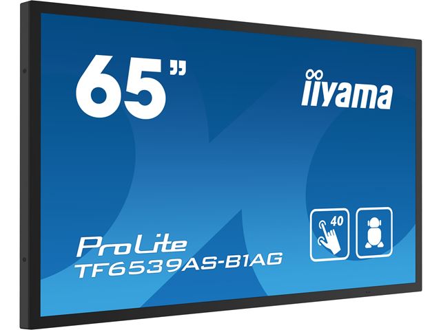 iiyama Prolite monitor TF6539AS-B1AG 65" Black, IPS, Anti Glare, Full HD, Bonded Projective Capacitive 40pt Touch, 24/7, Landscape/Portrait/Face-up, Android 11 OS, iiSignage² image 5