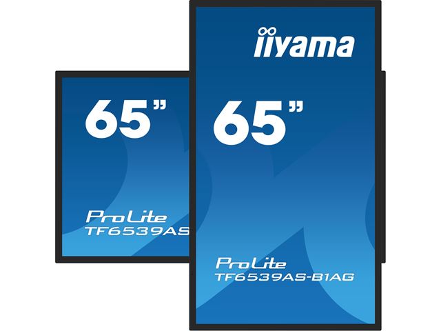 iiyama Prolite monitor TF6539AS-B1AG 65" Black, IPS, Anti Glare, Full HD, Bonded Projective Capacitive 40pt Touch, 24/7, Landscape/Portrait/Face-up, Android 11 OS, iiSignage² image 4