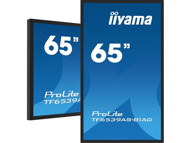 iiyama Prolite monitor TF6539AS-B1AG 65" Black, IPS, Anti Glare, Full HD, Bonded Projective Capacitive 40pt Touch, 24/7, Landscape/Portrait/Face-up, Android 11 OS, iiSignage² image 3