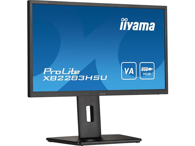 iiyama ProLite monitor XB2283HSU-B1 22" FreeSync, VA, Full HD, Black, Display Port, USB Hub, Height Adjustable image 3
