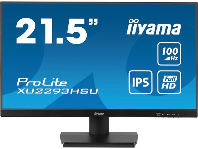 iiyama ProLite monitor XU2293HSU-B7 22" IPS, 3-side borderless, Full HD, HDMI, 100hz refresh rate, USB Hub image 0