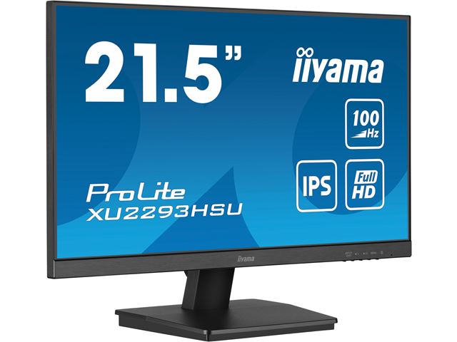 iiyama ProLite monitor XU2293HSU-B7 22" IPS, 3-side borderless, Full HD, HDMI, 100hz refresh rate, USB Hub image 1