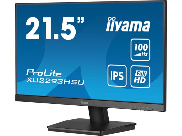 iiyama ProLite monitor XU2293HSU-B7 22" IPS, 3-side borderless, Full HD, HDMI, 100hz refresh rate, USB Hub image 2